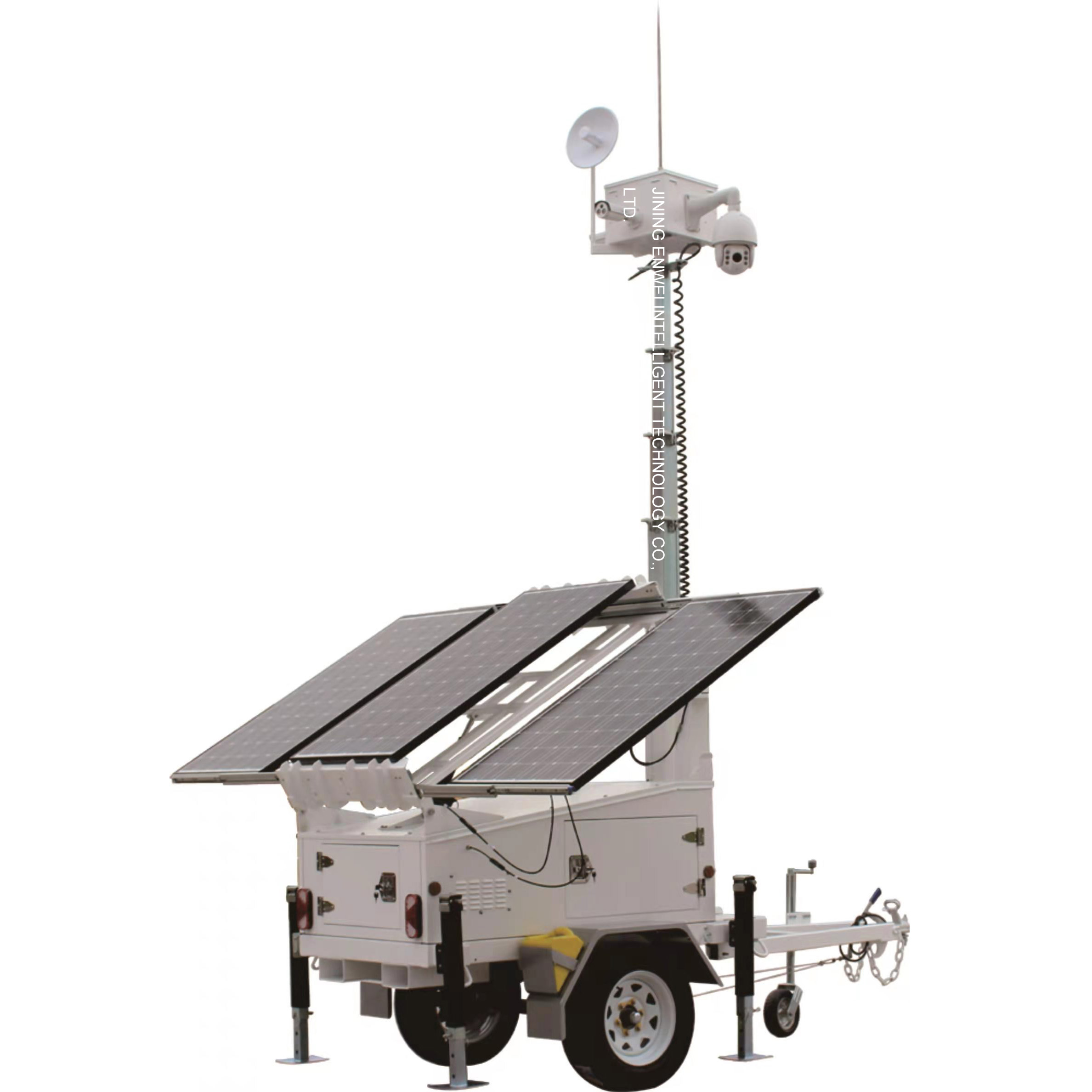 Camera solar light tower